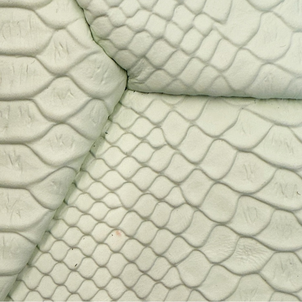 NWT Ampersand as Apostrophe Leather Python Textured Clutch Bag in Mint Green - Picture 11 of 11